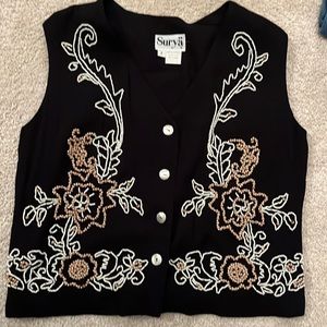 Beaded black size S vest